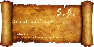 Strul József névjegykártya